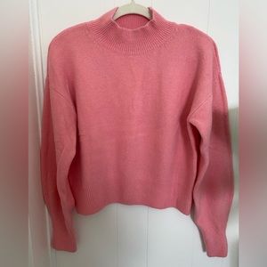 & Other Stories Pink Mock Neck Sweater